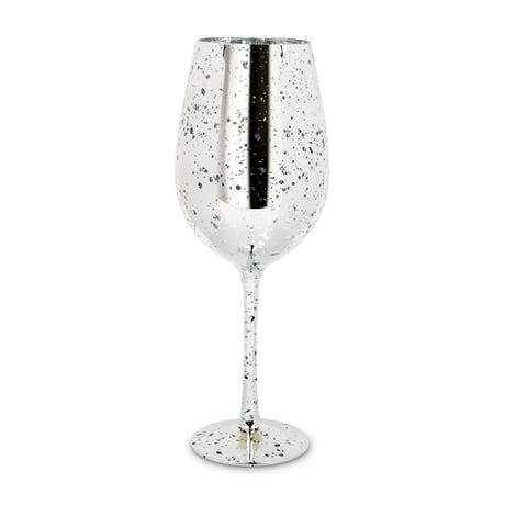 18 oz. Mercury Wine Glass  Silver
