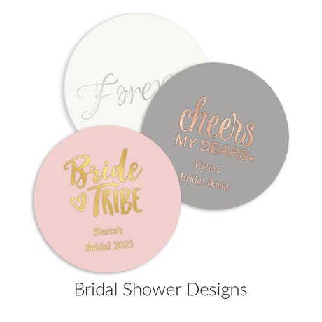 Personalized Round Paper Drink Coaster Wedding Favors - Bridal Shower| Pack of 50 | More Occasions