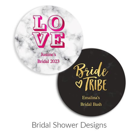 Personalized Round Marble Paper Drink Coaster Wedding Favors - Bridal Shower | Pack of 50 | More Occasions