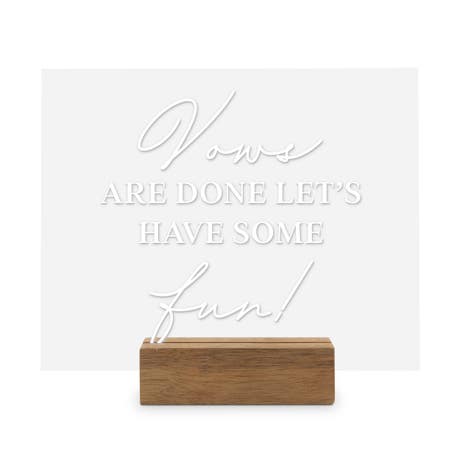 Clear Acrylic Wedding Table Sign - Reception Welcome