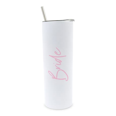 Personalized 22 oz. Tall Insulated Stainless Steel Travel Mug with Lid - Bride