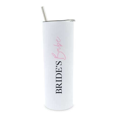 Personalized 22 oz. Tall Insulated Stainless Steel Travel Mug with Lid - Bride's Babe