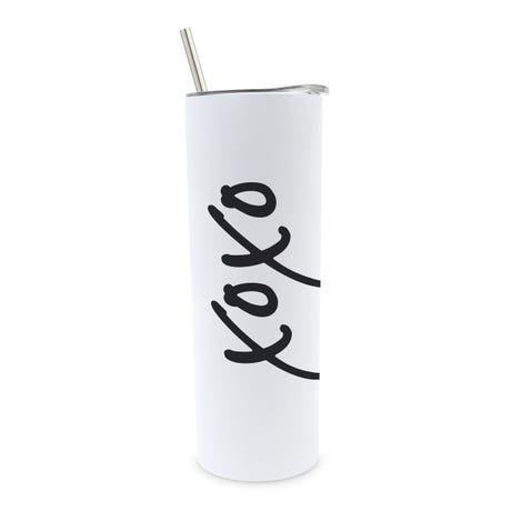 Personalized 22 oz. Tall Insulated Stainless Steel Travel Mug with Lid - XOXO