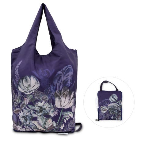 Reusable Foldable Compact Tote Bag - Botanicals