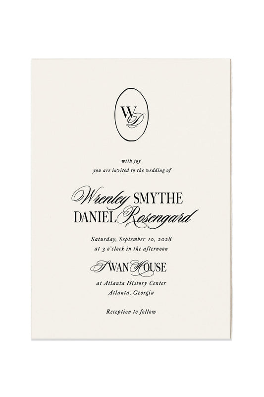 Bow Regency Wedding Invitation | Wrenley