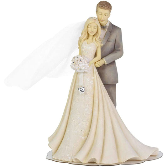 Foundations Bride and Groom Wedding Cake Topper Figurine