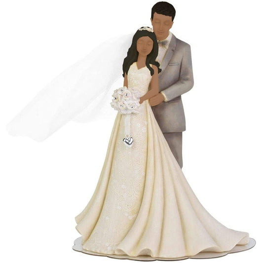Foundations African American Bride and Groom Wedding Cake Topper Figurine