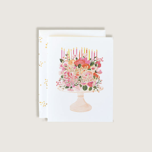 Floral Cake Card