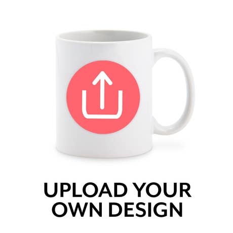 Custom Printed 11 oz. White Ceramic Coffee Mug for Event or Gift - Upload Your Own Design - Unique Gift For Him|Her