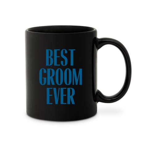 Custom Printed Black 11 oz. Ceramic Coffee Mug - Best Groom Ever
