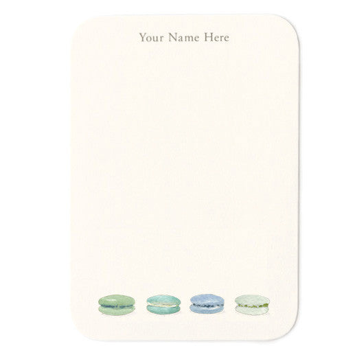 Macarons Bleu Personalized Small Note Cards