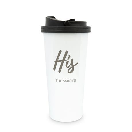 Personalized Stainless Steel To Go Travel Coffee Mug - His