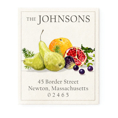 Festive Fruit Return Address Labels