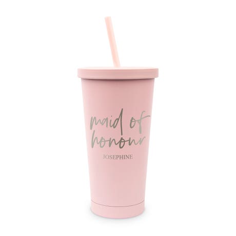 Personalized Colored Stainless Steel Insulated Tumbler - Maid of Honour