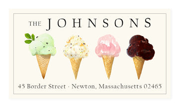 Ice Cream Panoramic Return Address Labels