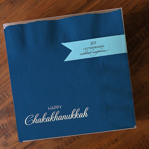 Chaka Khanukkah Blue Cocktail Napkins