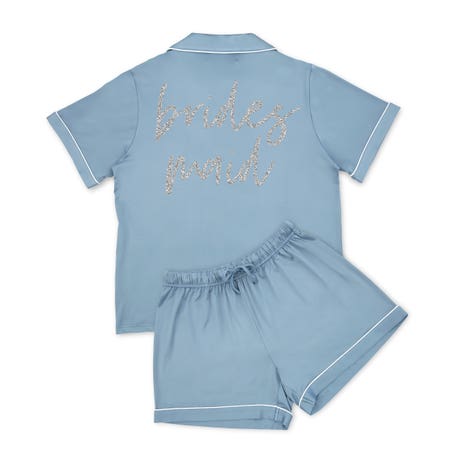 Women's Custom Printed Jersey Knit Pajama Short Set - Bridesmaid - Unique Gift for Her
