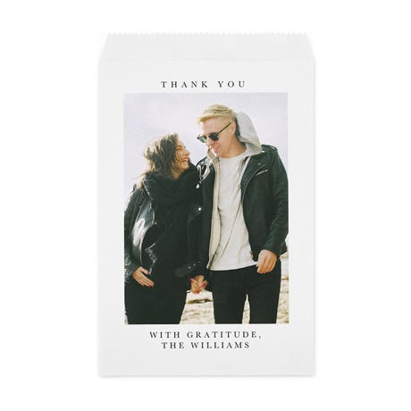 Custom Photo Printed Flat Style Paper Goodie Bag - Timeless Snapshot