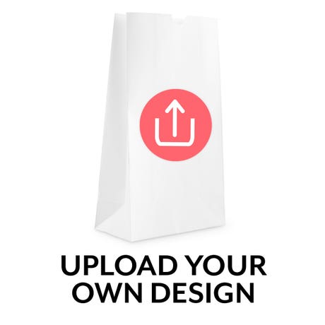 Custom Printed Self-Standing Paper Goodie Bag for Wedding or Event - Upload Your Own Design