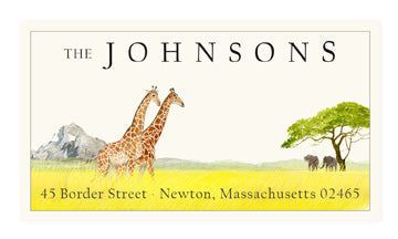 Kenya Panoramic Return Address Labels