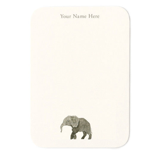 Elephant Calf Personalized Small Note Cards