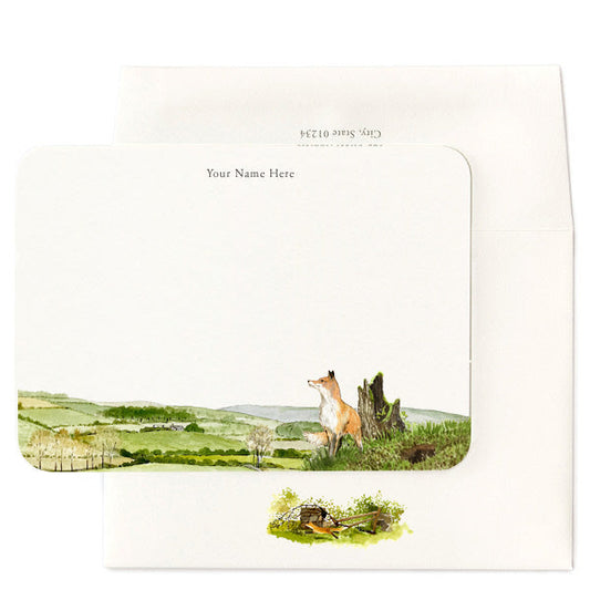 Fox Hole Personalized Note Cards