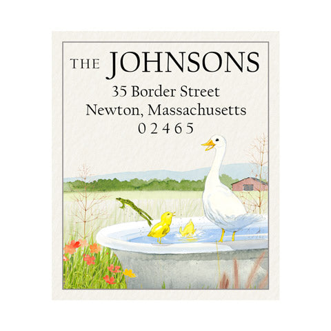 Duck Duck Frog Return Address Labels