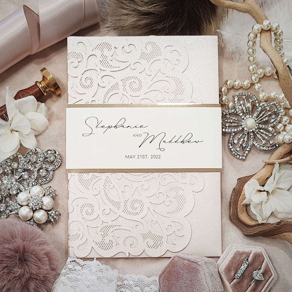 Laser Cut Wedding Invitation 8002