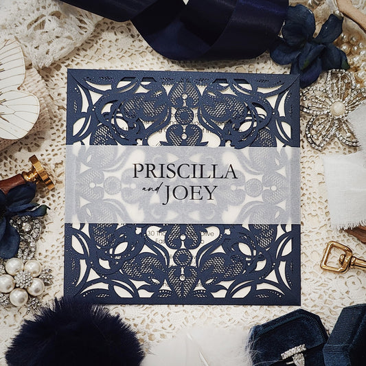 Laser Cut Wedding Invitation 8004