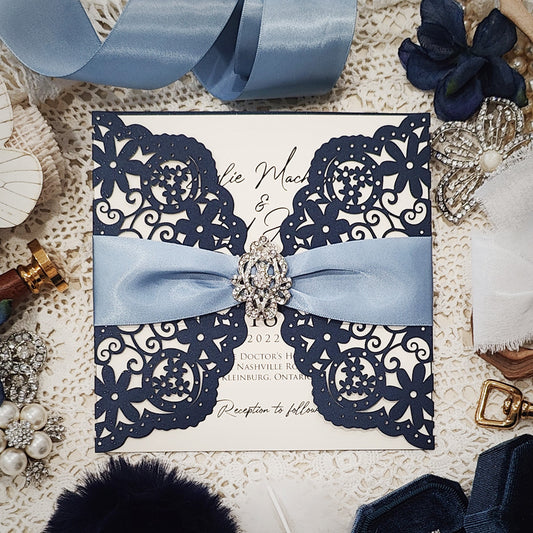 Laser Cut Wedding Invitation 8005
