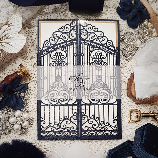 Laser Cut Wedding Invitation 8009