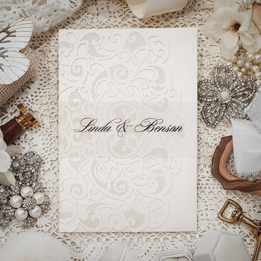 Laser Cut Wedding Invitation 8011