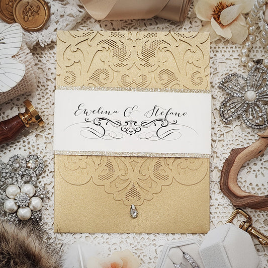 Laser Cut Wedding Invitation 8013