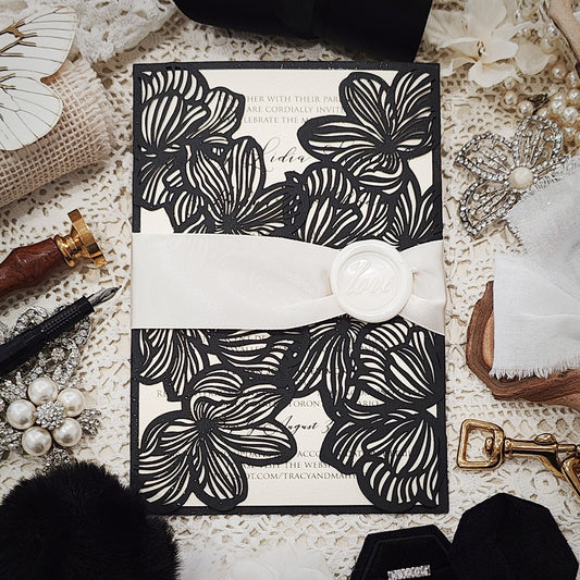 Laser Cut Wedding Invitation 8016