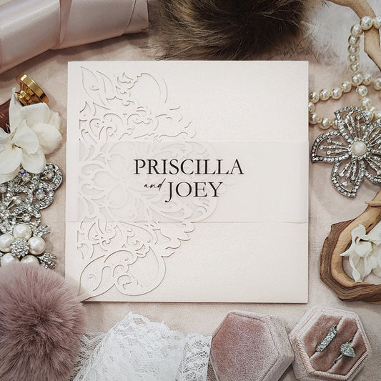 Laser Cut Wedding Invitation 8018