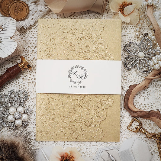 Laser Cut Wedding Invitation 8020