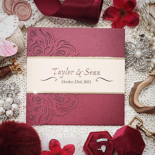 Laser Cut Wedding Invitation 8021