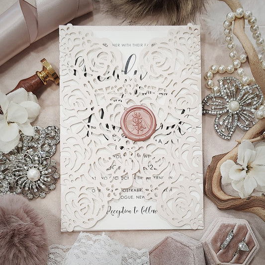 Laser Cut Wedding Invitation 8023