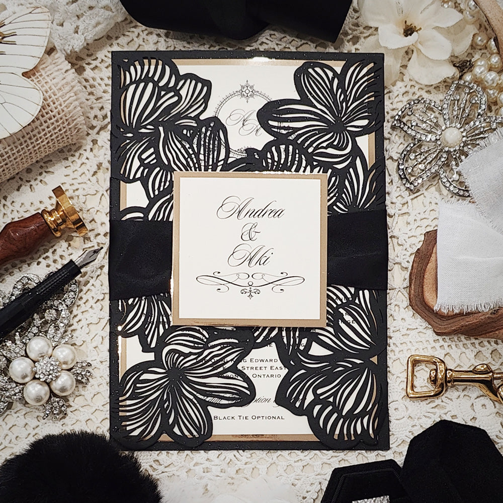 Laser Cut Wedding Invitation 8024