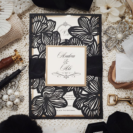 Laser Cut Wedding Invitation 8024