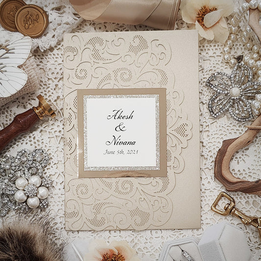 Laser Cut Wedding Invitation 8025