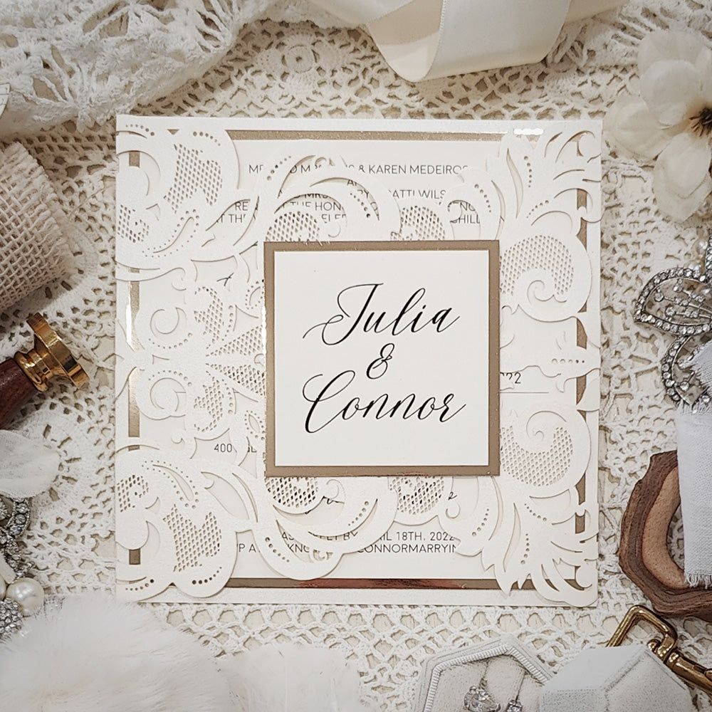 Laser Cut Wedding Invitation 8027