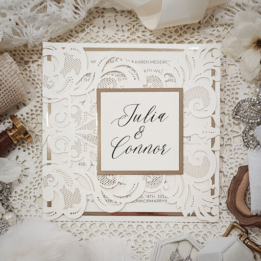Laser Cut Wedding Invitation 8027