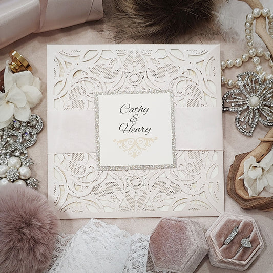 Laser Cut Wedding Invitation 8030
