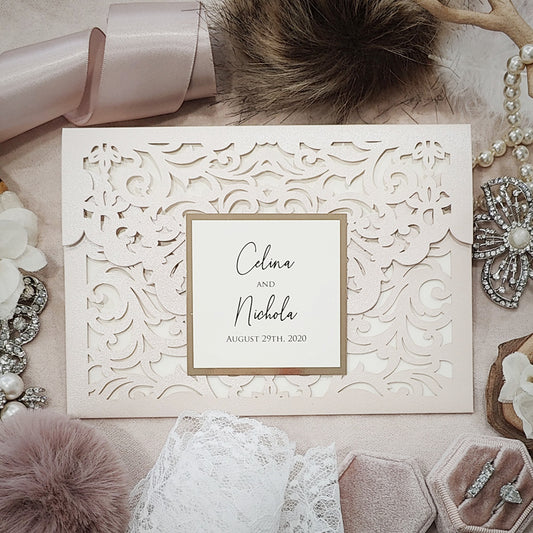 Laser Cut Wedding Invitation 8031
