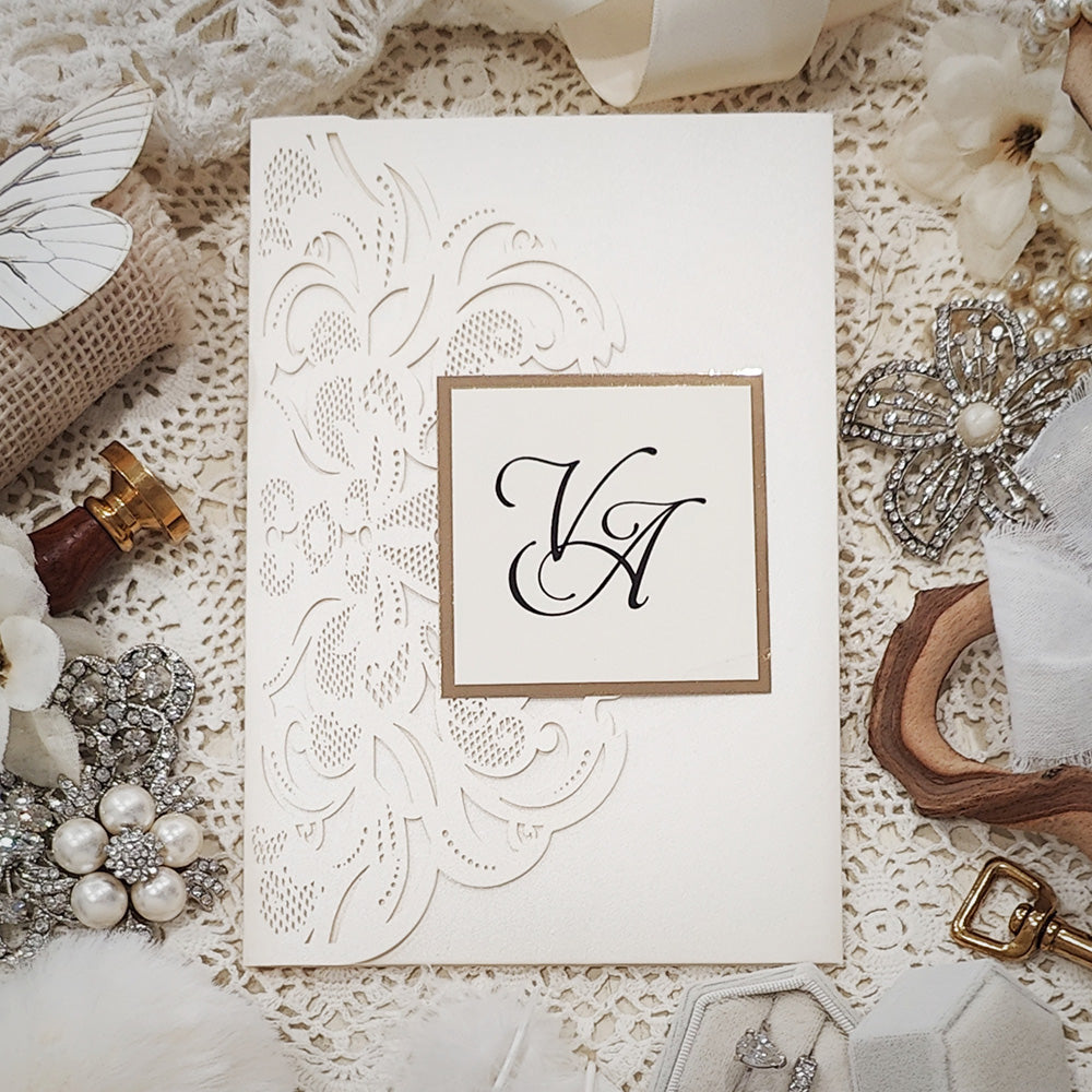 Laser Cut Wedding Invitation 8035