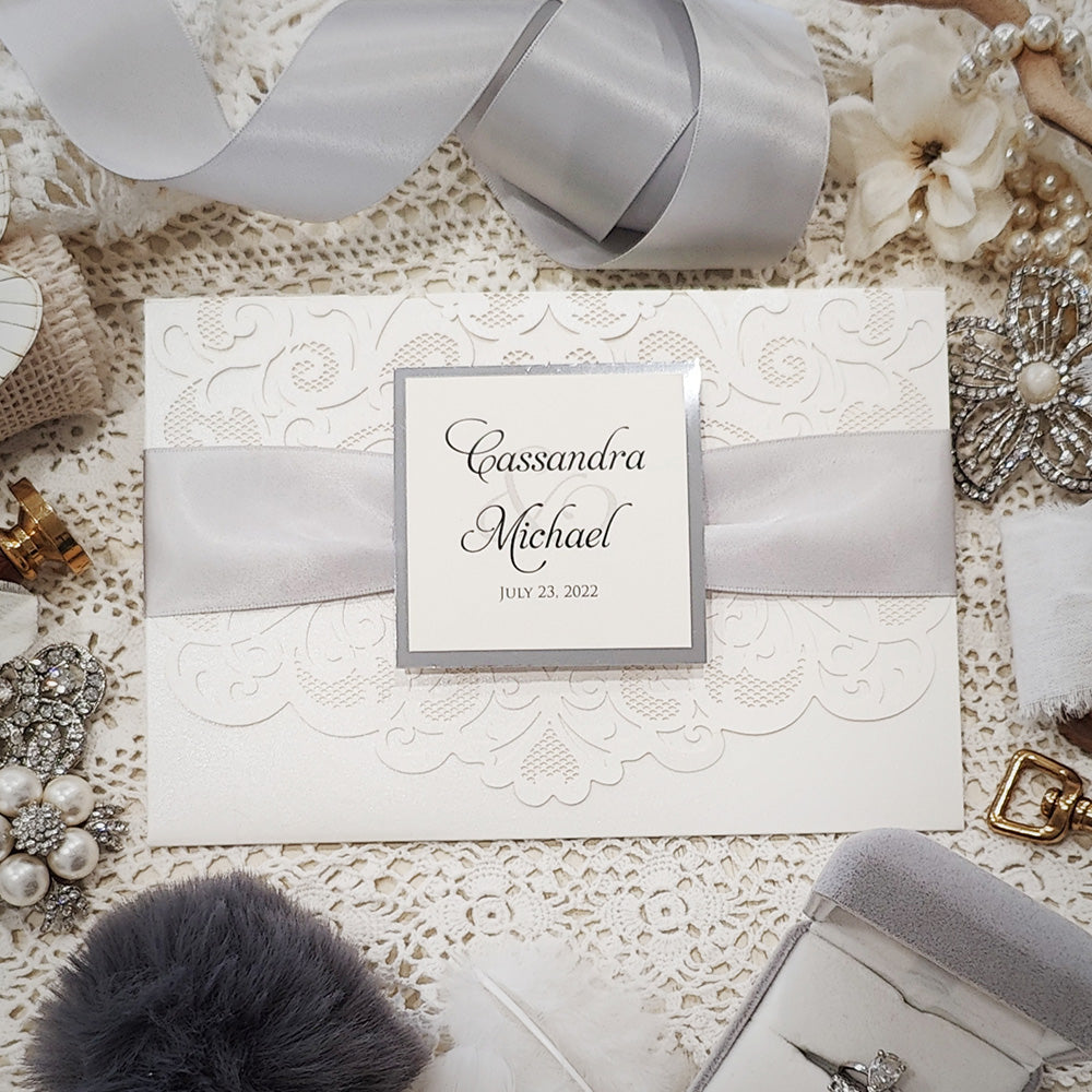 Laser Cut Wedding Invitation 8039