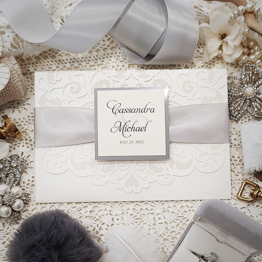 Laser Cut Wedding Invitation 8039