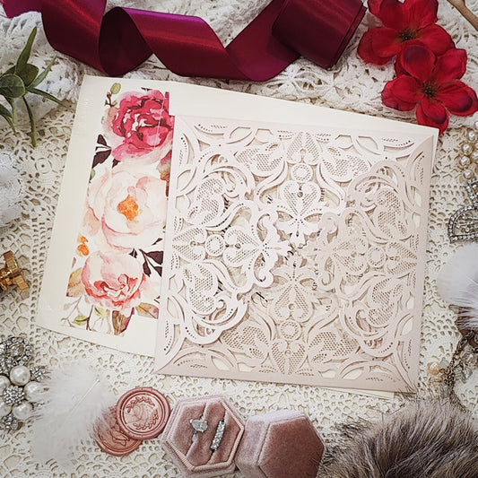 Laser Cut Wedding Invitation 8040