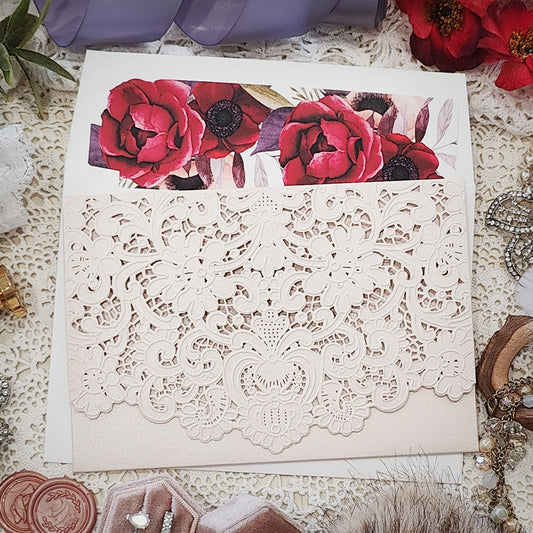 Laser Cut Wedding Invitation 8041